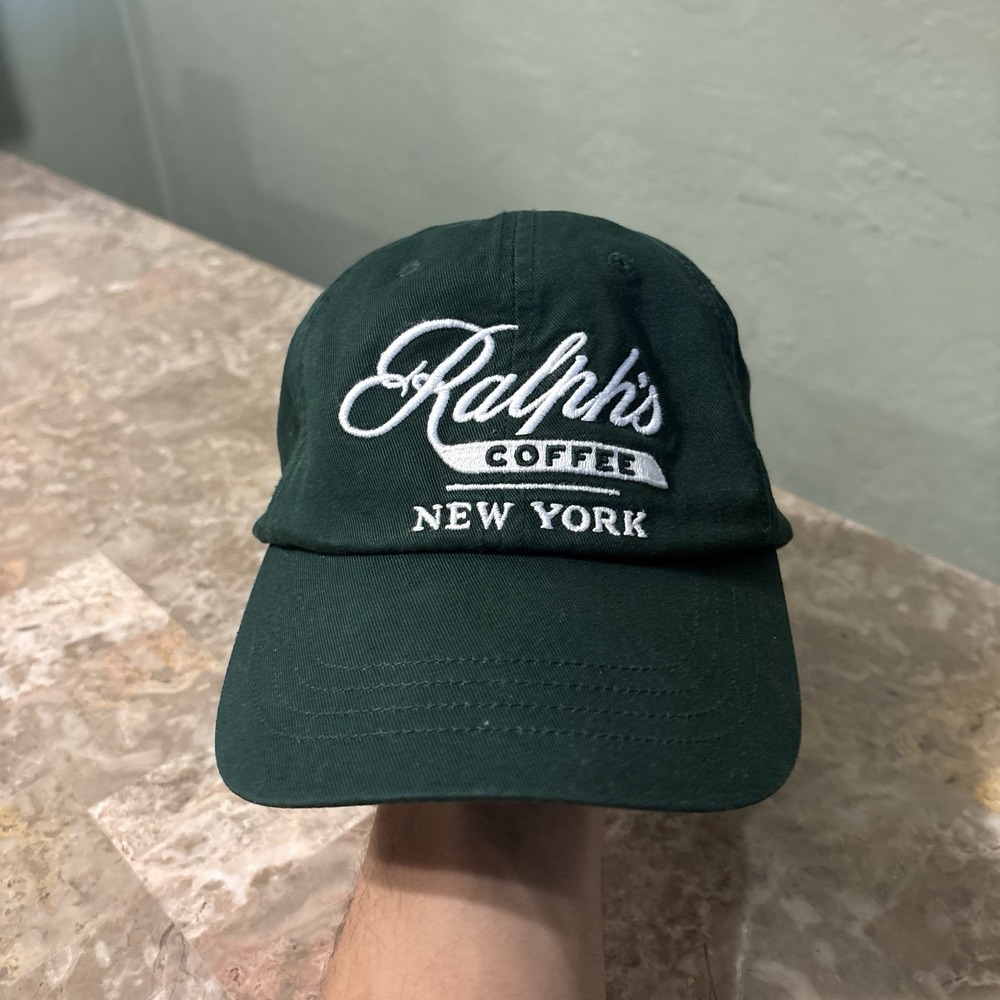 Polo Ralph Lauren Ralph's Coffee Hat Cap Green Twill Strapback New York Mens OS